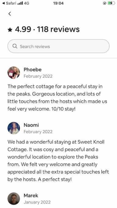 Sweet Knoll Cottage Buxton  Zewnętrze zdjęcie